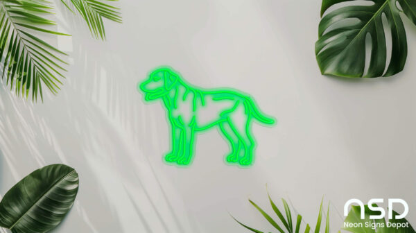 Labrador Retriever Dog V5 Neon Sign_Animals_Transparent_Mockup_Template01_green Labrador Retriever Dog V5 Neon Sign_Animals_Transparent_Mockup_Template01_green