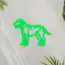 Labrador Retriever Dog V5 Neon Sign_Animals_Transparent_Mockup_Template01_green