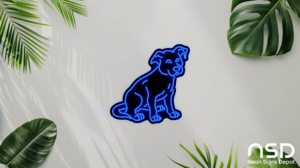 Pit Bull V1 Neon Sign_Animals_Black_Mockup_Template01_blue Pit Bull V1 Neon Sign_Animals_Black_Mockup_Template01_blue