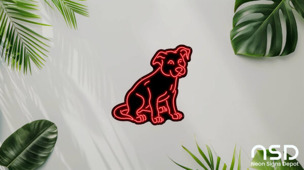 Pit Bull V1 Neon Sign_Animals_Black_Mockup_Template01_red Pit Bull V1 Neon Sign_Animals_Black_Mockup_Template01_red