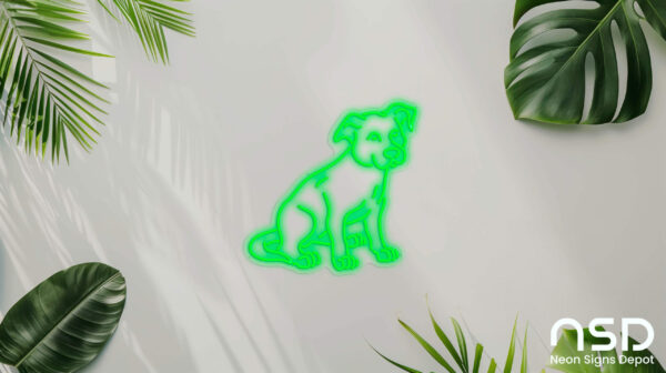 Pit Bull V1 Neon Sign_Animals_Transparent_Mockup_Template01_green Pit Bull V1 Neon Sign_Animals_Transparent_Mockup_Template01_green
