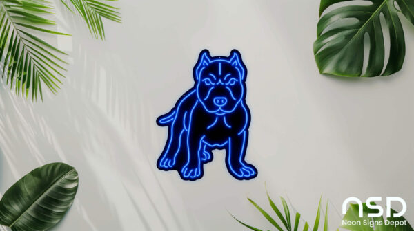 Pit Bull V4 Neon Sign_Animals_Black_Mockup_Template01_blue Pit Bull V4 Neon Sign_Animals_Black_Mockup_Template01_blue