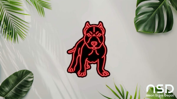 Pit Bull V4 Neon Sign_Animals_Black_Mockup_Template01_red Pit Bull V4 Neon Sign_Animals_Black_Mockup_Template01_red