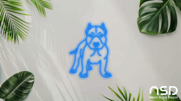 Pit Bull V4 Neon Sign_Animals_Transparent_Mockup_Template01_blue Pit Bull V4 Neon Sign_Animals_Transparent_Mockup_Template01_blue