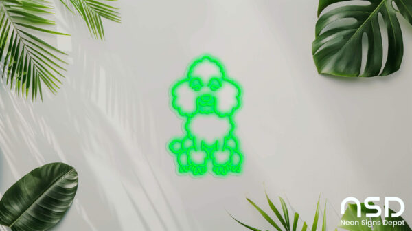 Poodle Dog V4 Neon Sign_Animals_Transparent_Mockup_Template01_green Poodle Dog V4 Neon Sign_Animals_Transparent_Mockup_Template01_green