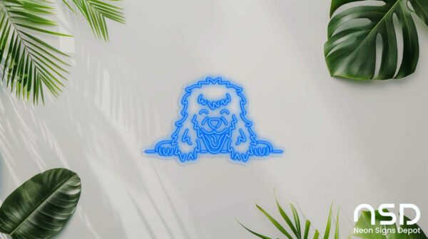Poodle Dog V5 Neon Sign_Animals_Transparent_Mockup_Template01_blue Poodle Dog V5 Neon Sign_Animals_Transparent_Mockup_Template01_blue