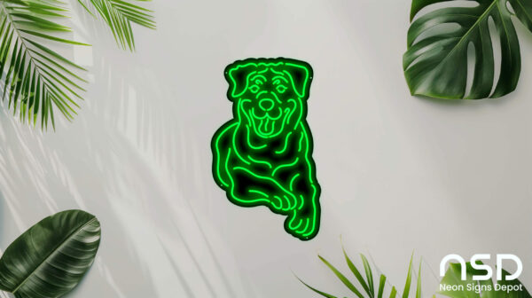 Rottweilers Dog V2 Neon Sign_Animals_Black_Mockup_Template01_green Rottweilers Dog V2 Neon Sign_Animals_Black_Mockup_Template01_green