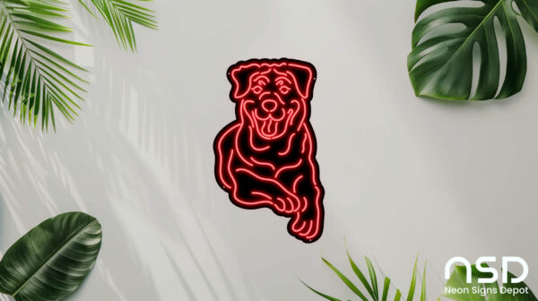 Rottweilers Dog V2 Neon Sign_Animals_Black_Mockup_Template01_red Rottweilers Dog V2 Neon Sign_Animals_Black_Mockup_Template01_red