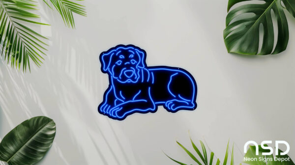 Rottweilers Dog V3 Neon Sign_Animals_Black_Mockup_Template01_blue Rottweilers Dog V3 Neon Sign_Animals_Black_Mockup_Template01_blue