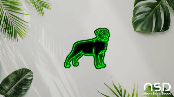 Rottweilers Dog V5 Neon Sign_Animals_Black_Mockup_Template01_green Rottweilers Dog V5 Neon Sign_Animals_Black_Mockup_Template01_green