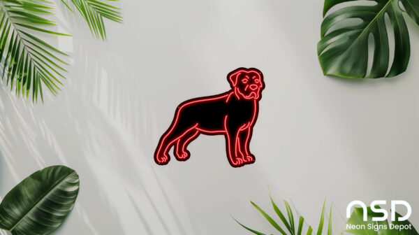 Rottweilers Dog V5 Neon Sign_Animals_Black_Mockup_Template01_red Rottweilers Dog V5 Neon Sign_Animals_Black_Mockup_Template01_red