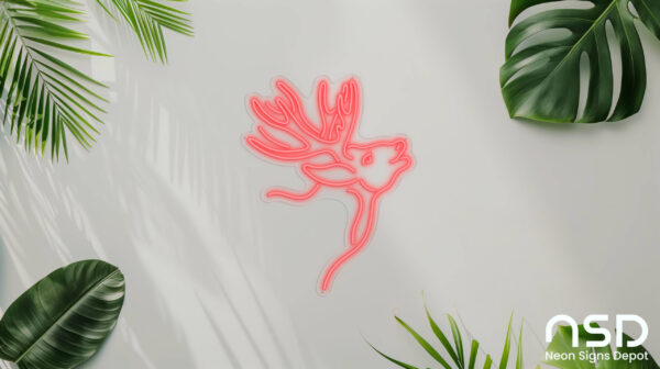 Deer V3 Neon Sign_Animals_Transparent_Mockup_Template01-red Deer V3 Neon Sign_Animals_Transparent_Mockup_Template01-red
