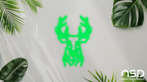 Deer V4 Neon Sign_Animals_Transparent_Mockup_Template01-green Deer V4 Neon Sign_Animals_Transparent_Mockup_Template01-green