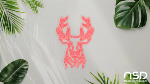 Deer V4 Neon Sign_Animals_Transparent_Mockup_Template01-red Deer V4 Neon Sign_Animals_Transparent_Mockup_Template01-red