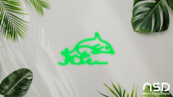 Dolphin V5 Neon Sign_Animals_Transparent_Mockup_Template01-green Dolphin V5 Neon Sign_Animals_Transparent_Mockup_Template01-green