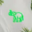 Elephant V1 Neon Sign_Animals_Transparent_Mockup_Template01_green