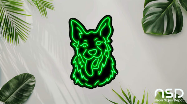 German Shepherd Dog V2 Neon Sign_Animals_Black_Mockup_Template01-green German Shepherd Dog V2 Neon Sign_Animals_Black_Mockup_Template01-green