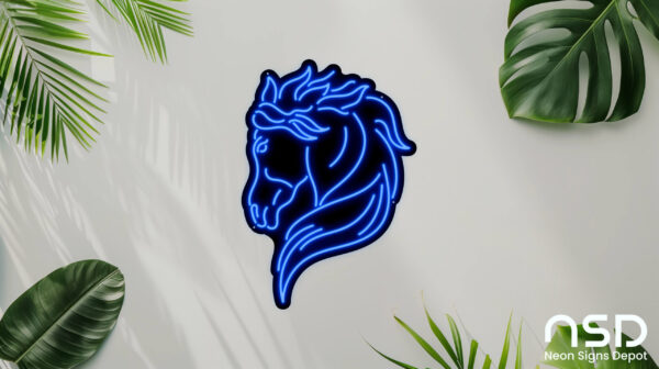 Horse V1 Neon Sign_Animals_Black_Mockup_Template01-blue Horse V1 Neon Sign_Animals_Black_Mockup_Template01-blue