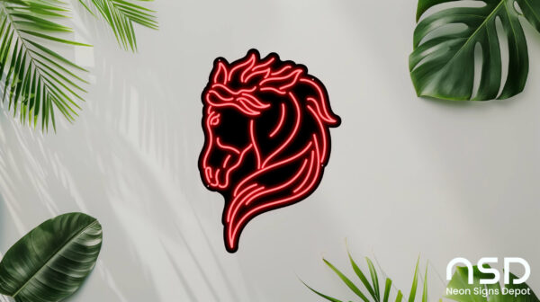 Horse V1 Neon Sign_Animals_Black_Mockup_Template01-red Horse V1 Neon Sign_Animals_Black_Mockup_Template01-red