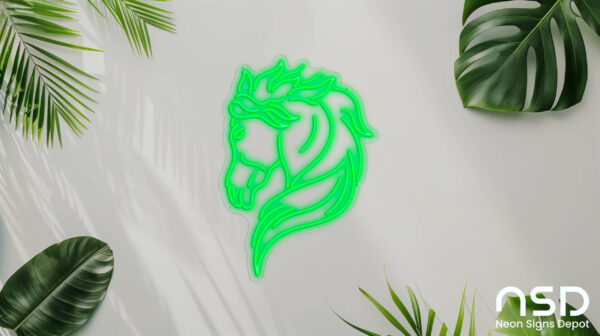 Horse V1 Neon Sign_Animals_Transparent_Mockup_Template01-green Horse V1 Neon Sign_Animals_Transparent_Mockup_Template01-green