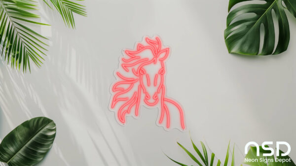 Horse V3 Neon Sign_Animals_Transparent_Mockup_Template01_red Horse V3 Neon Sign_Animals_Transparent_Mockup_Template01_red