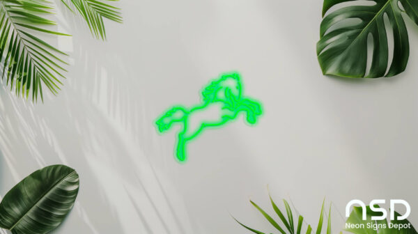 Horse V4 Neon Sign_Animals_Transparent_Mockup_Template01_green Horse V4 Neon Sign_Animals_Transparent_Mockup_Template01_green