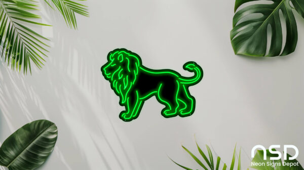 Lion V2 Neon Sign_Animals_Black_Mockup_Template01-green Lion V2 Neon Sign_Animals_Black_Mockup_Template01-green