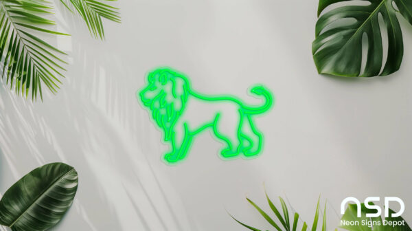 Lion V2 Neon Sign_Animals_Transparent_Mockup_Template01-green Lion V2 Neon Sign_Animals_Transparent_Mockup_Template01-green