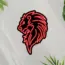 Lion V5 Neon Sign_Animals_Black_Mockup_Template01_red