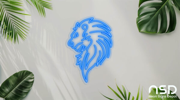Lion V5 Neon Sign_Animals_Transparent_Mockup_Template01_blue Lion V5 Neon Sign_Animals_Transparent_Mockup_Template01_blue
