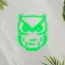 Owl V4 Neon Sign_Transparent_Mockup_Template01_green
