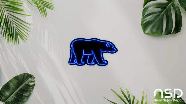 Polar Bear V3 Neon Sign_Animals_Black_Mockup_Template01_blue Polar Bear V3 Neon Sign_Animals_Black_Mockup_Template01_blue
