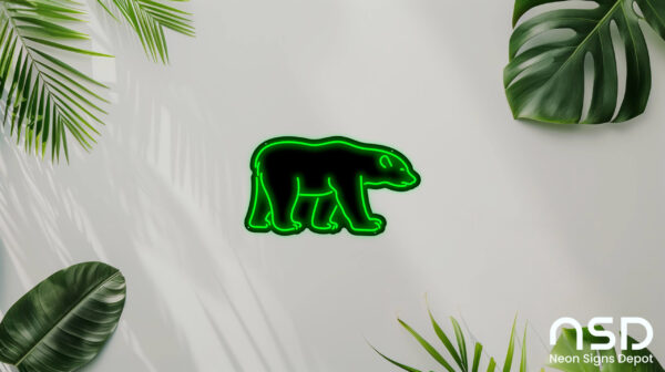 Polar Bear V3 Neon Sign_Animals_Black_Mockup_Template01_green Polar Bear V3 Neon Sign_Animals_Black_Mockup_Template01_green
