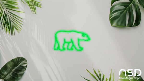 Polar Bear V3 Neon Sign_Animals_Transparent_Mockup_Template01_green Polar Bear V3 Neon Sign_Animals_Transparent_Mockup_Template01_green