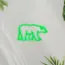 Polar Bear V3 Neon Sign_Animals_Transparent_Mockup_Template01_green