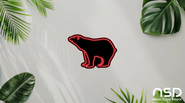 Polar Bear V4 Neon Sign_Animals_Black_Mockup_Template01_red Polar Bear V4 Neon Sign_Animals_Black_Mockup_Template01_red