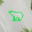 Polar Bear V4 Neon Sign_Animals_Transparent_Mockup_Template01_green