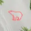 Polar Bear V4 Neon Sign_Animals_Transparent_Mockup_Template01_red
