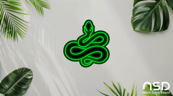 Snake V1 Neon Sign_Animals_Black_Mockup_Template01_green Snake V1 Neon Sign_Animals_Black_Mockup_Template01_green