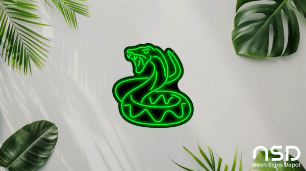 Snake V4 Neon Sign_Animals_Black_Mockup_Template01_green Snake V4 Neon Sign_Animals_Black_Mockup_Template01_green