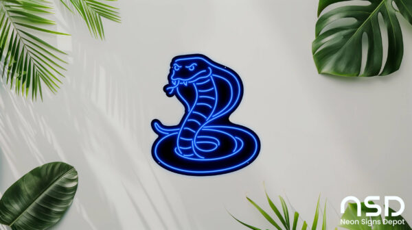 Snake V5 Neon Sign_Animals_Black_Mockup_Template01_blue Snake V5 Neon Sign_Animals_Black_Mockup_Template01_blue