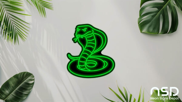 Snake V5 Neon Sign_Animals_Black_Mockup_Template01_green Snake V5 Neon Sign_Animals_Black_Mockup_Template01_green