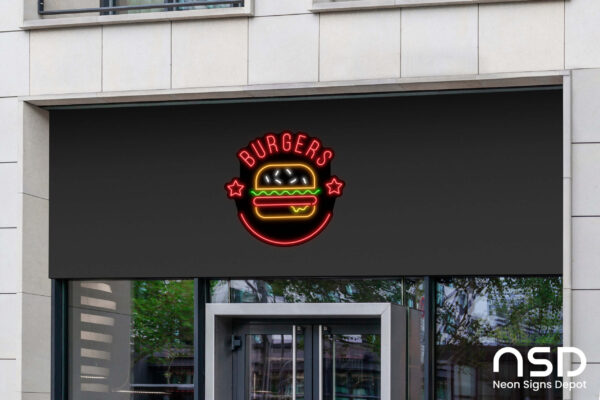 Burger Stars Neon Sign_Mockup_Black_Template02 Burger Stars Neon Sign_Mockup_Black_Template02