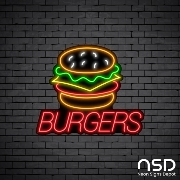 Burgers V4 Neon Sign_Black Brick_Mockup_Black Burgers V4 Neon Sign_Black Brick_Mockup_Black