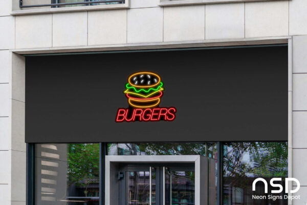 Burgers V4 Neon Sign_Black_Mockup_Template02 Burgers V4 Neon Sign_Black_Mockup_Template02