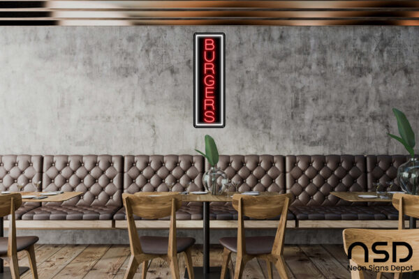 Burgers V5 Neon Sign Burgers V5 Neon Sign