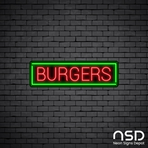 Burgers V6 Neon Sign_Black Brick_Mockup_Black Burgers V6 Neon Sign_Black Brick_Mockup_Black