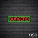 Burgers V6 Neon Sign_Black Brick_Mockup_Black