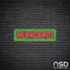 Burgers V6 Neon Sign_Black Brick_Mockup_Transparent