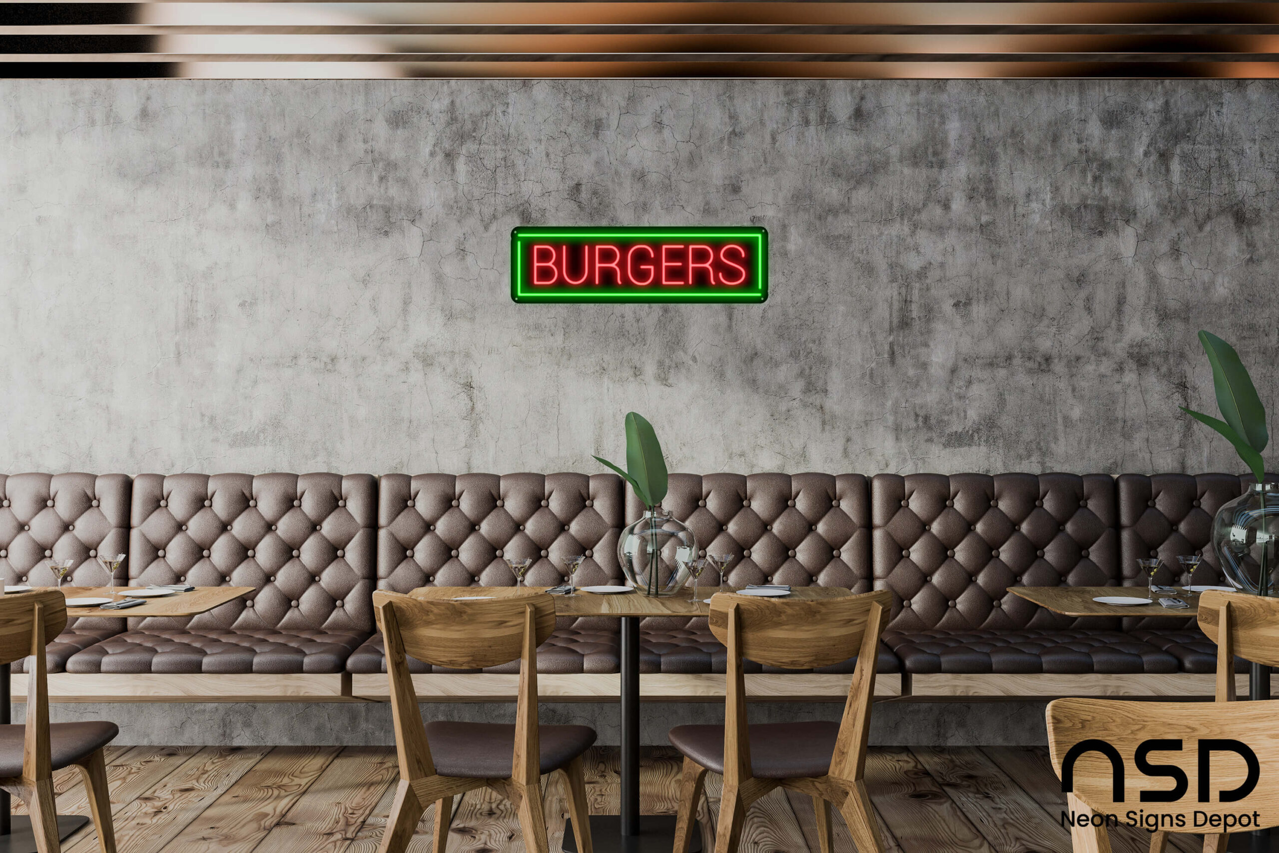 Burgers V6 Neon Sign neon sign